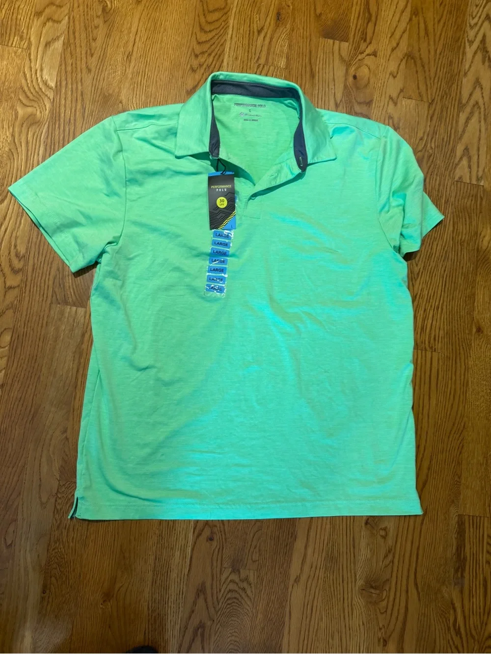 Men's Mint Green Polo with Contrast Collar - Breathable Short Sleeve